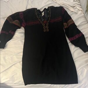 Nanette Lepore Black Lace Knit Dress